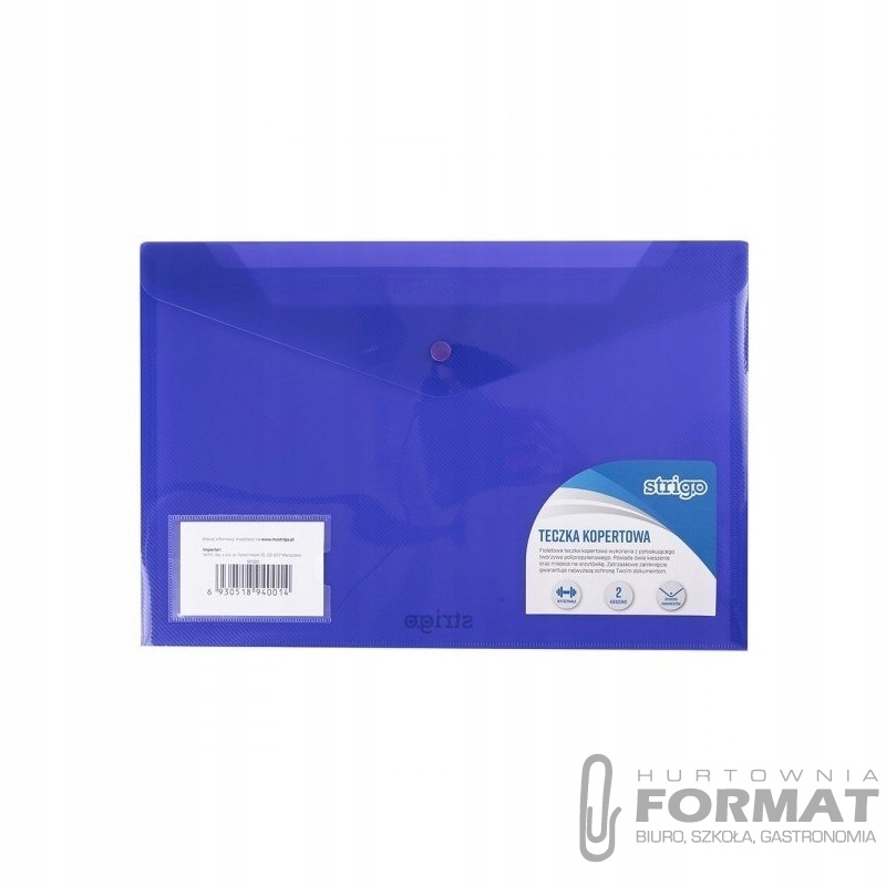TECZKA KOPERTOWA PP 2 KIESZENIE A4+ POZIOMA FIOLET 1