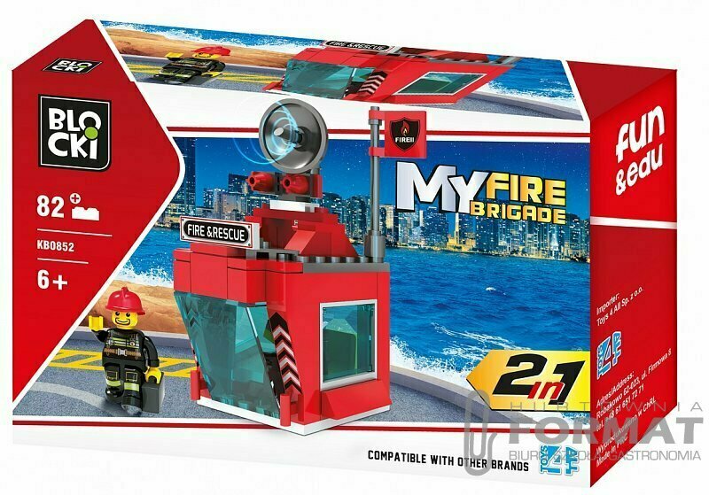 Blocki MyFireBrigade Baza Straży Pożarnej 2w1 82 e 1