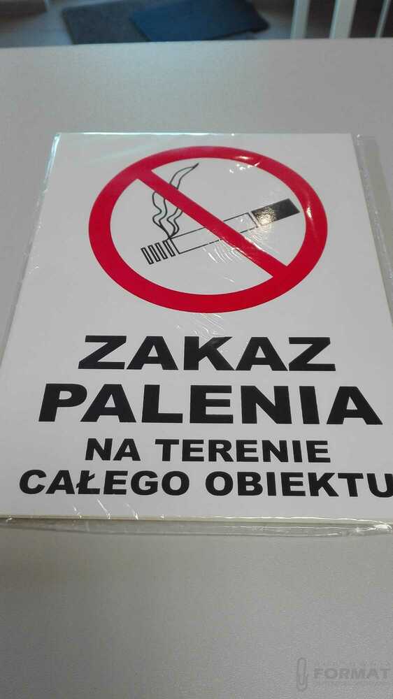 Naklejki informacyjne ZAKAZ PALENIA NA TERENIE 1