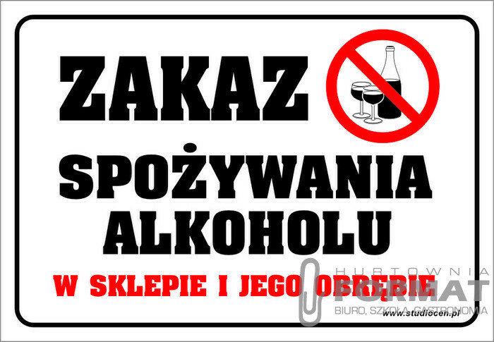Zakaz Spożywania Alkoholu W Sklepie A5 1