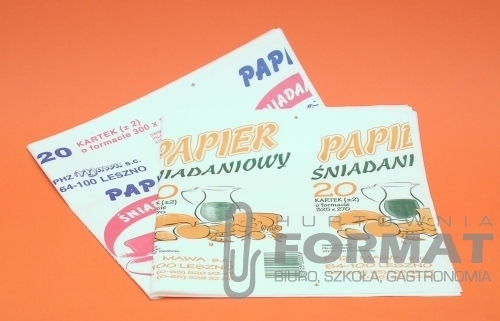 PAPIER SNIADANIOWY SKŁADKA ARKUSZ 1