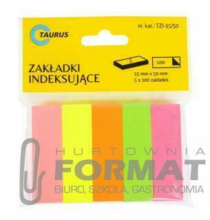 ZAKŁADKI INDEKSUJĄCE 15X50mm 5X100 TT TZI-15/50 1