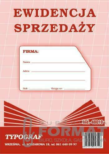 EWIDENCJA SPRZEDAŻY A'5 PION 48010 1