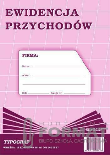 EWIDENCJA PRZYCHODÓW A'4 RYCZAŁT 48008 1