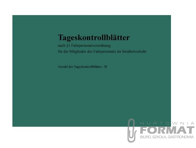 TAGESKONTROLLBLATTER EWID.CZASU PRACY 02264 1