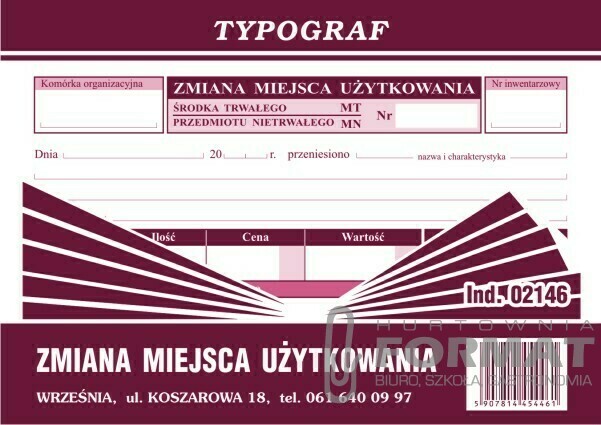 MT - MN ZMIANA MIEJSCA UŻYTKOWANIA A6 1