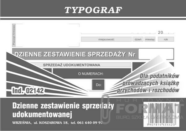 DZIEN ZEST. SPRZED. UDOKUMENT.PKPIR 02142 1