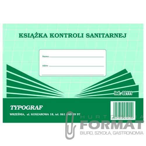 KSIĄŻKA KONTROLI SANITARNEJ 02111 1
