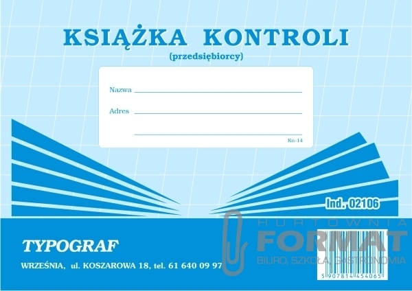 KSIĄŻKA KONTROLI A5 02106 1