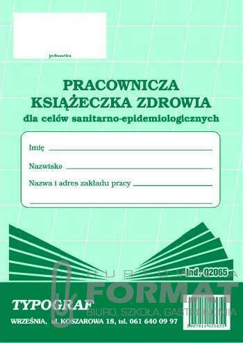 PRACOWNICZA KSIĄŻECZKA ZDROWIA 02065 1