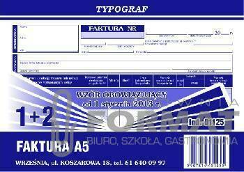 FAKTURA A5 1+2 TYPOGRAF 01125 1
