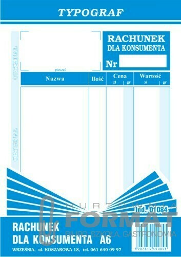 RACHUNEK DLA KONSUMENTA A6 01084 1