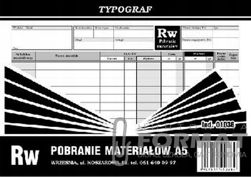 DRUK POBRANIE MATERIAŁU RW A5 TYPOGRAF 1