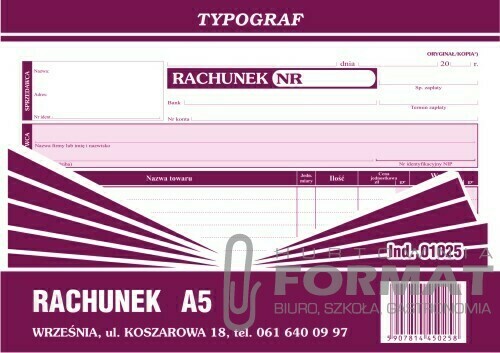 RACHUNEK A5 POZIOM 01025 1