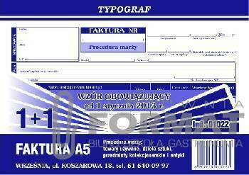FAKTURA VAT A'5 /S/ MARŻA 01022 1