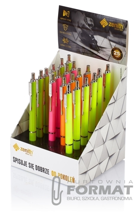 DŁUGOPIS ZENITH 7 KOLORY FLUO 1