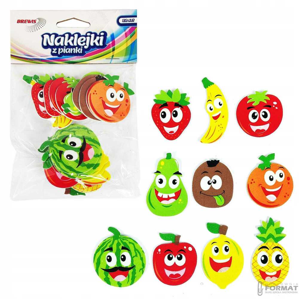 Naklejki z pianki PVC47 Owocowe buźki 1