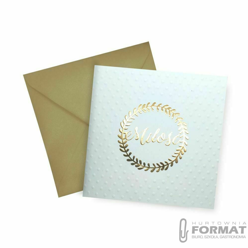 Karnet KW Ślub Tłoczenie Miłość 1
