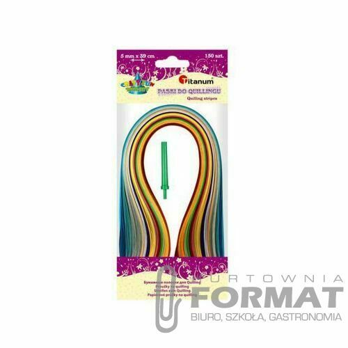 Igła + paski do quillingu 5mmx39cm 150sz  367778 1