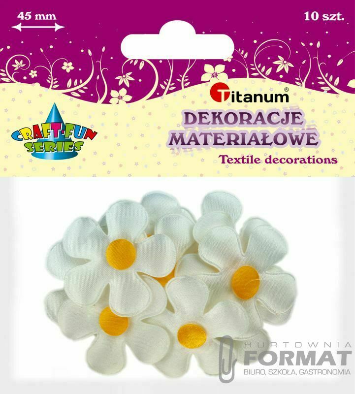 Kwiaty materiałowe a10 margaretki 1