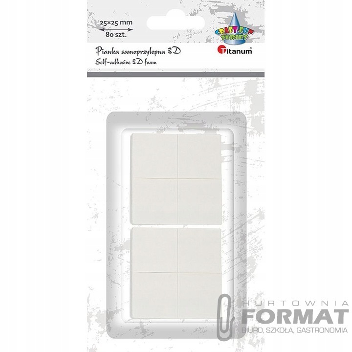 PIANKA SAMOPR. 3D 2,5cm/2,5cm  80 sztuk 338694 1