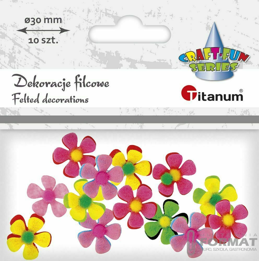 Ozdoba filcowa Titanum Craft-Fun Series kwiatki (BY343) 1