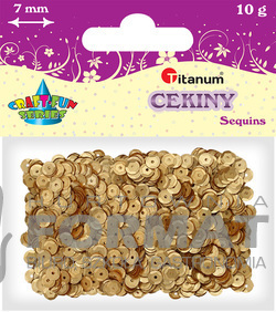 CEKINY 7MM 10G MATOWE ZŁOTO 1
