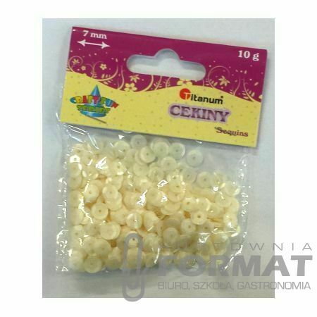 CEKINY 7MM 10G KOLOR PERŁOWY 1