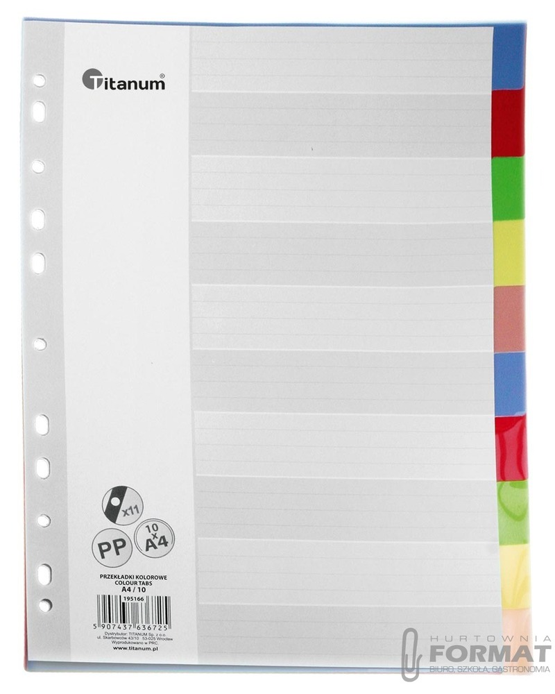 PRZEKŁADKI A4/10KOL PP TITANUM 195166 1