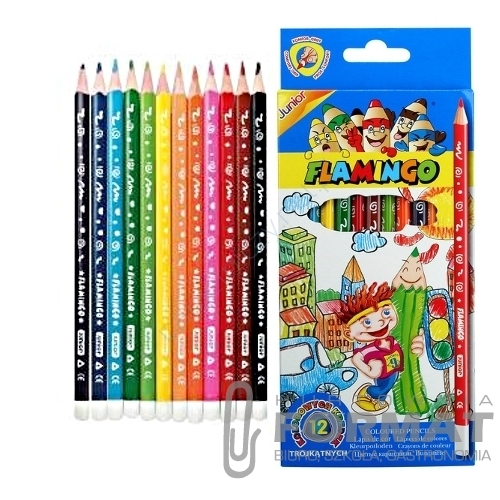 KREDKI 12K TRÓJKĄTNE FLAMINGO 1