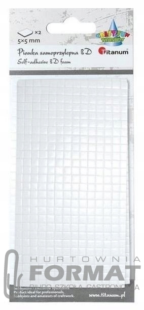 KWADRATY DWUSTRONNIE KLEJĄCE 5X5MM 2 ARKUSZE 1