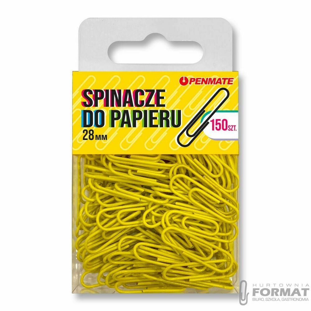 PENMATE Spinacze metalowe kanarkowe 28mm a150 1