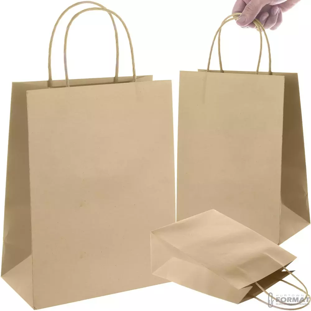TORBA PAPIEROWA BRĄZOWA  A3 305/170/425 1
