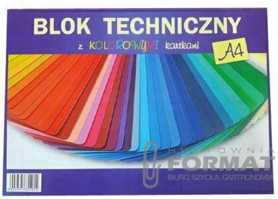 BLOK TECHNICZNY A4 KOLOR MIX 1