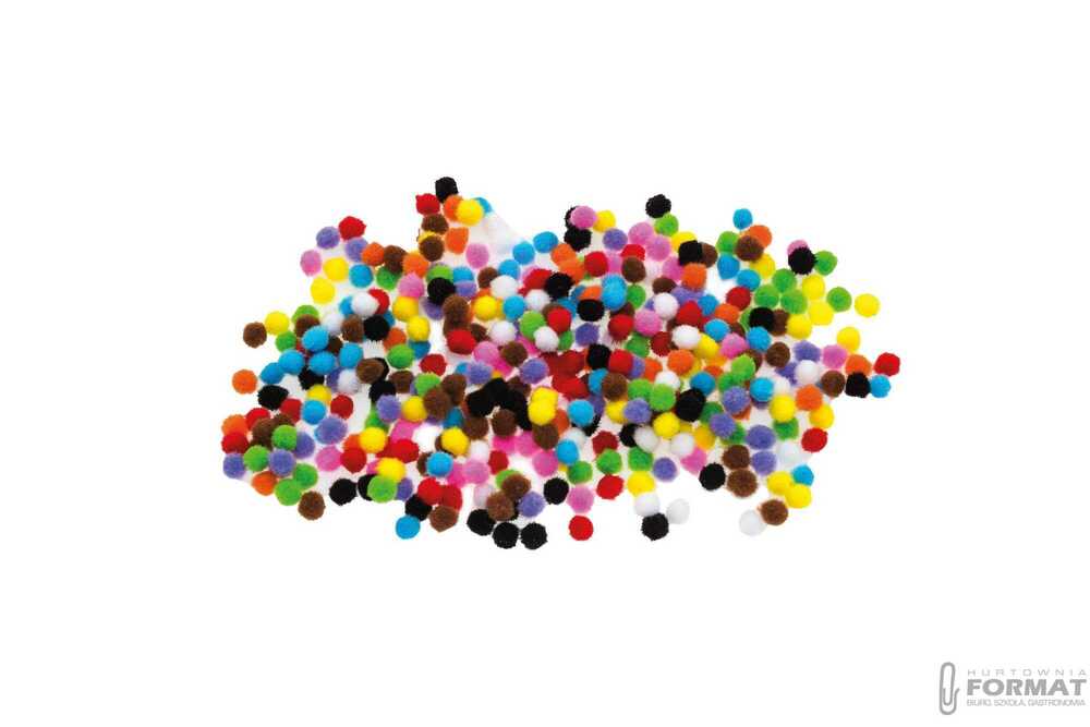 Pompony puszyste Brewis MIX 7 mm 380 sztuk 1