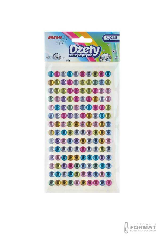 Dżety samoprzylepne Brewis MIX kol. 6 mm 140 szt. 1