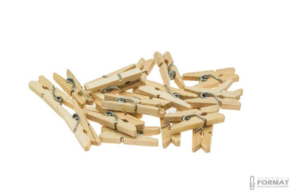 Klamerki ozdobne drewniane 2,5 cm 20 szt. 1