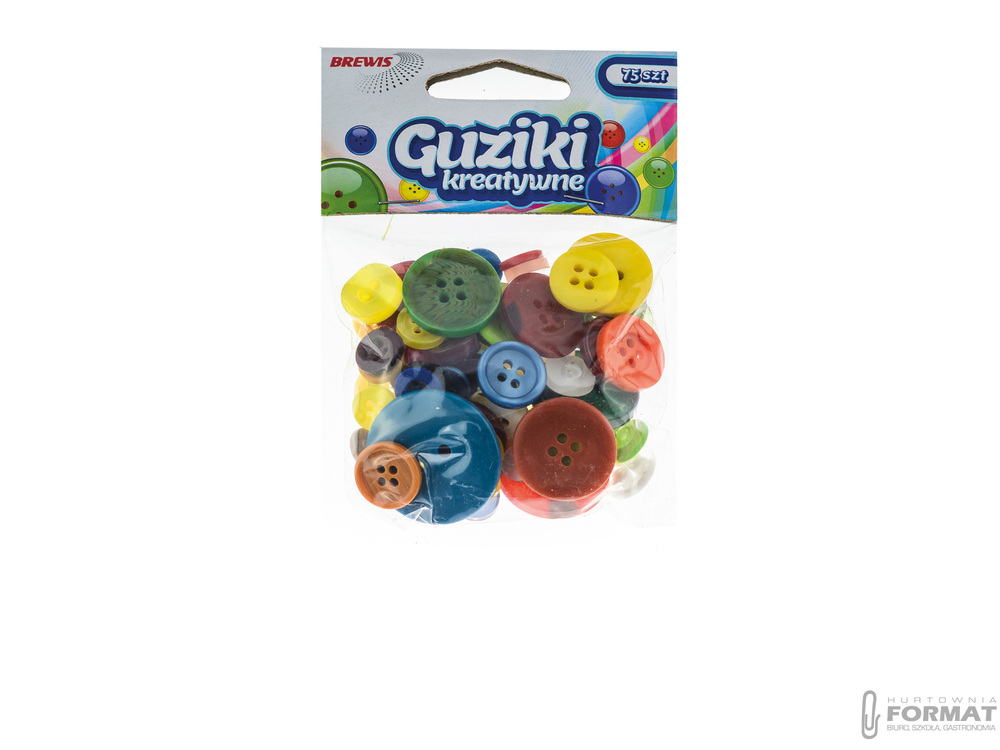 Guziki kreatywne Brewis GM MIX kolorów 40g 75 szt. 1