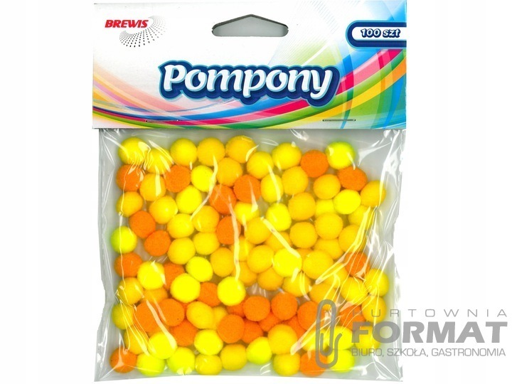 Pompony POM15 odcienie żółtego 10 mm 1