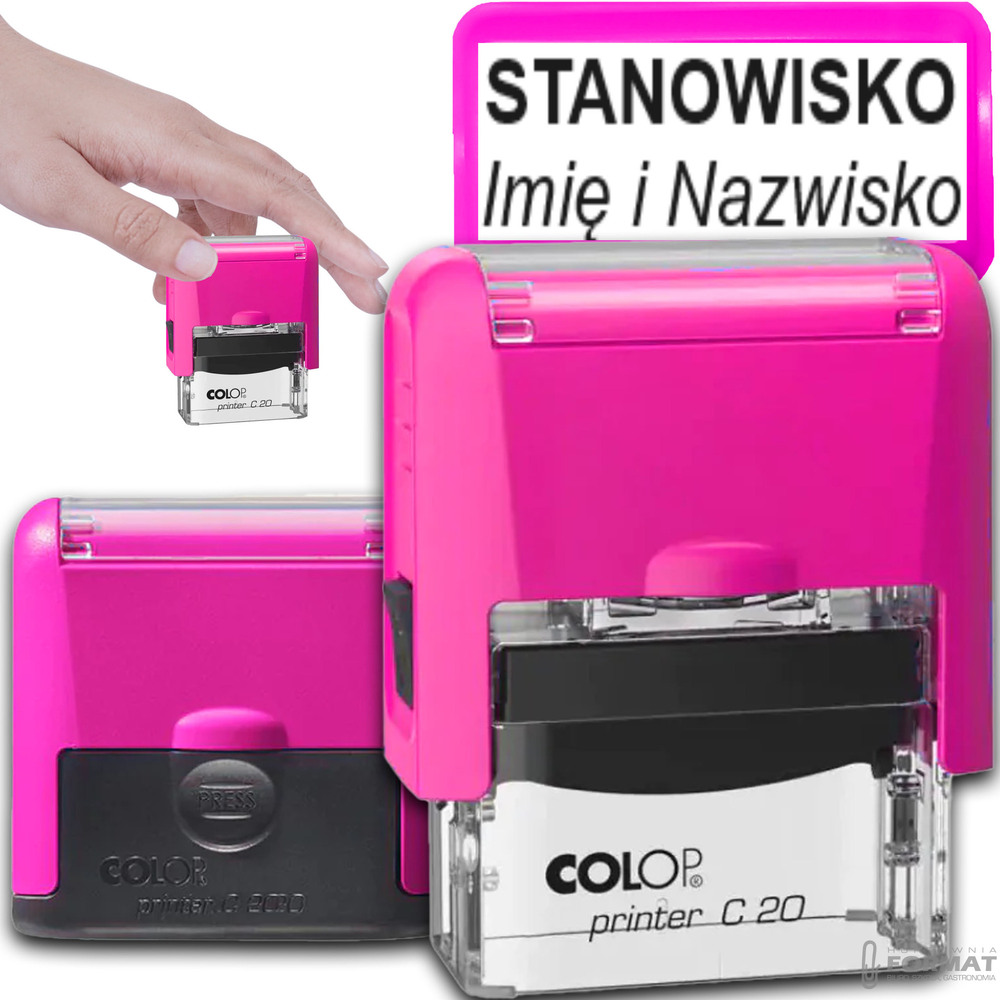 PIECZĄTKA COLOP C20 DO 4 LINII FIRMOWA IMIENNA BIUROWA PROJEKT + GUMKA 1