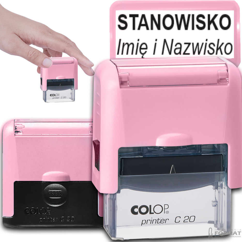 PIECZĄTKA COLOP C20 DO 4 LINII FIRMOWA IMIENNA BIUROWA PROJEKT + GUMKA 1