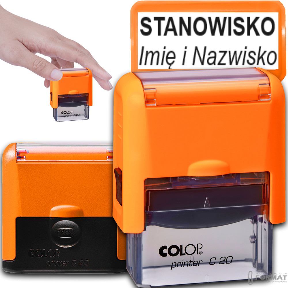 PIECZĄTKA COLOP C20 DO 4 LINII FIRMOWA IMIENNA BIUROWA PROJEKT + GUMKA 1