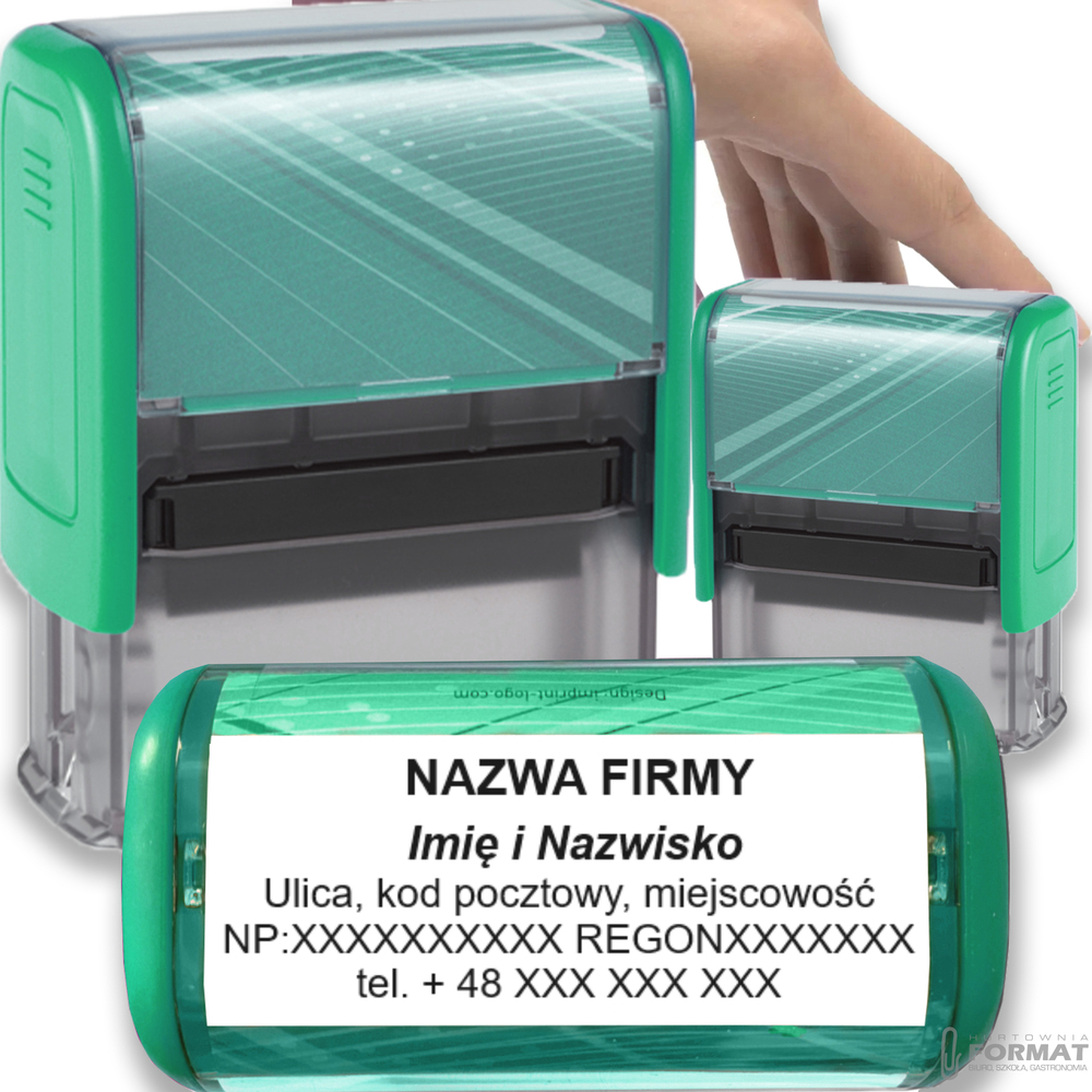 PIECZĄTKA TRODAT 8912 DO 6 LINII FIRMOWA IMIENNA BIUROWA PROJEKT + GUMKA 1