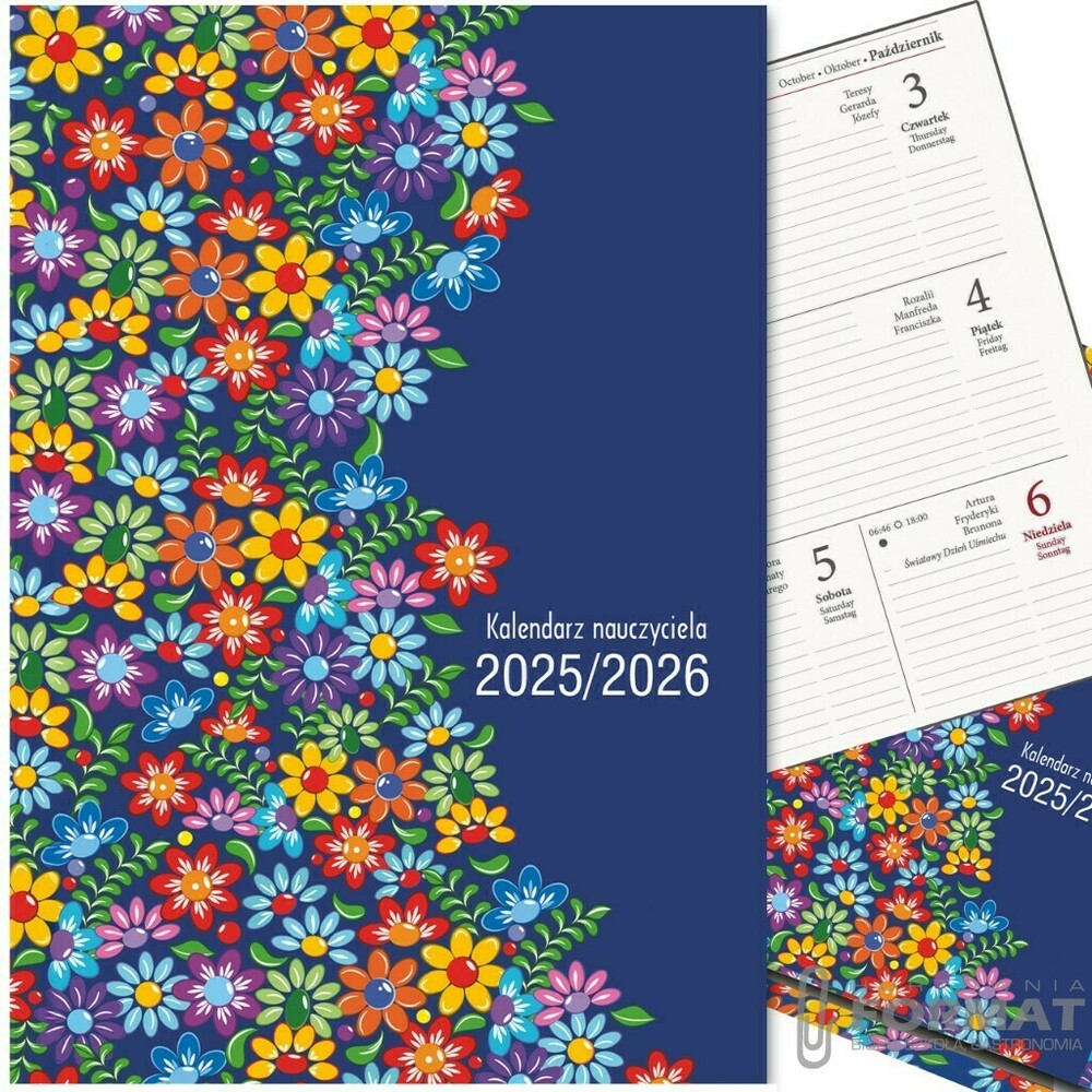 KALENDARZ NAUCZYCIELA 2025/2026 A5 TYGODNIOWY KSIĄŻKOWY TERMINARZ NOTATNIK 1