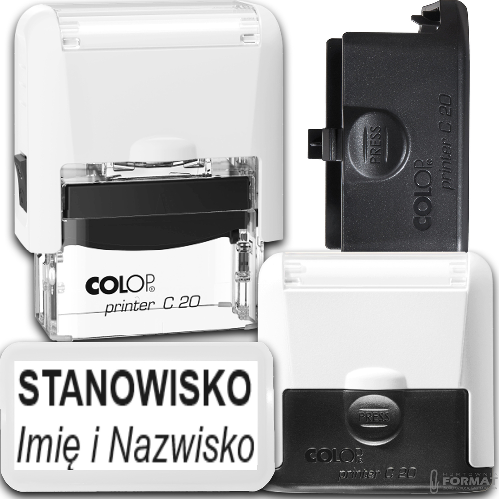 COLOP C20 Pieczątka do 4 wersów FIRMOWA LEKARSKA IMIENNA BIUROWA - kolory 1