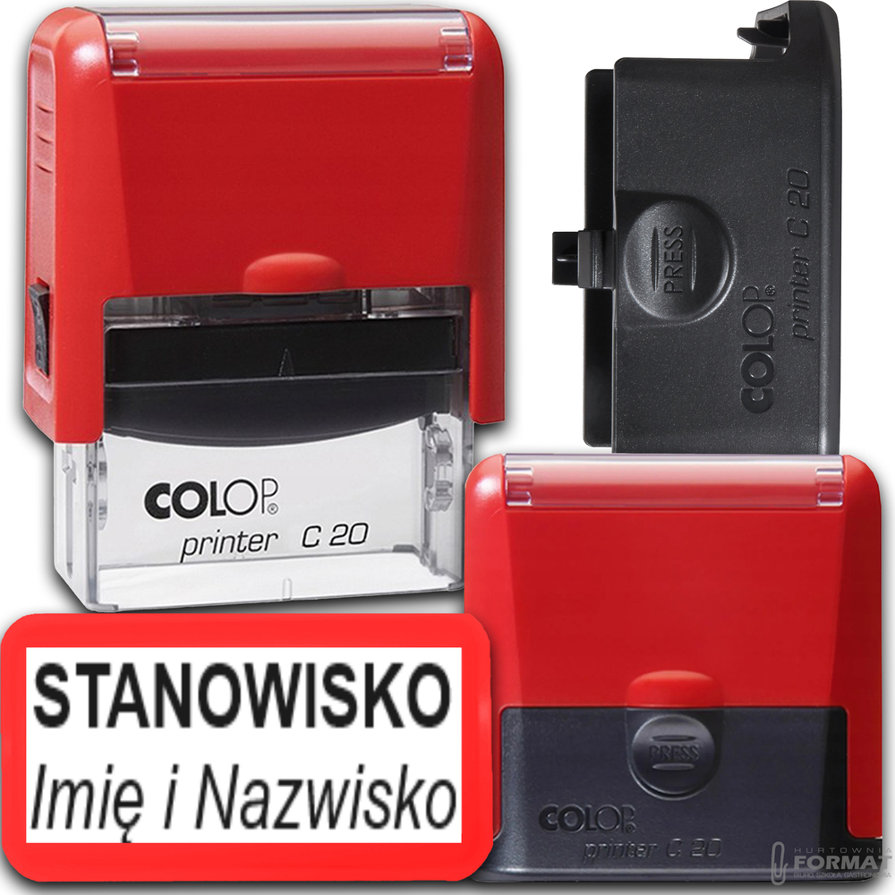 COLOP C20 Pieczątka do 4 wersów FIRMOWA LEKARSKA IMIENNA BIUROWA - kolory 1