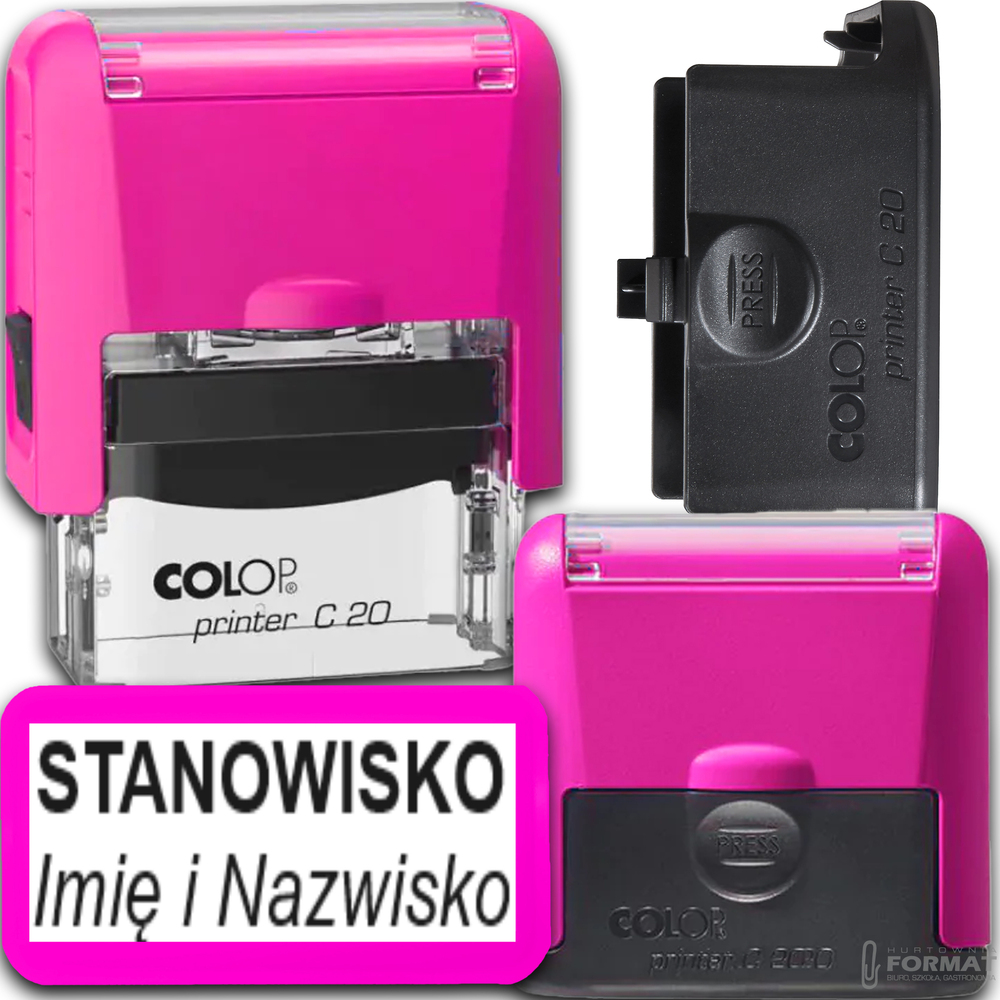 COLOP C20 Pieczątka do 4 wersów FIRMOWA LEKARSKA IMIENNA BIUROWA - kolory 1