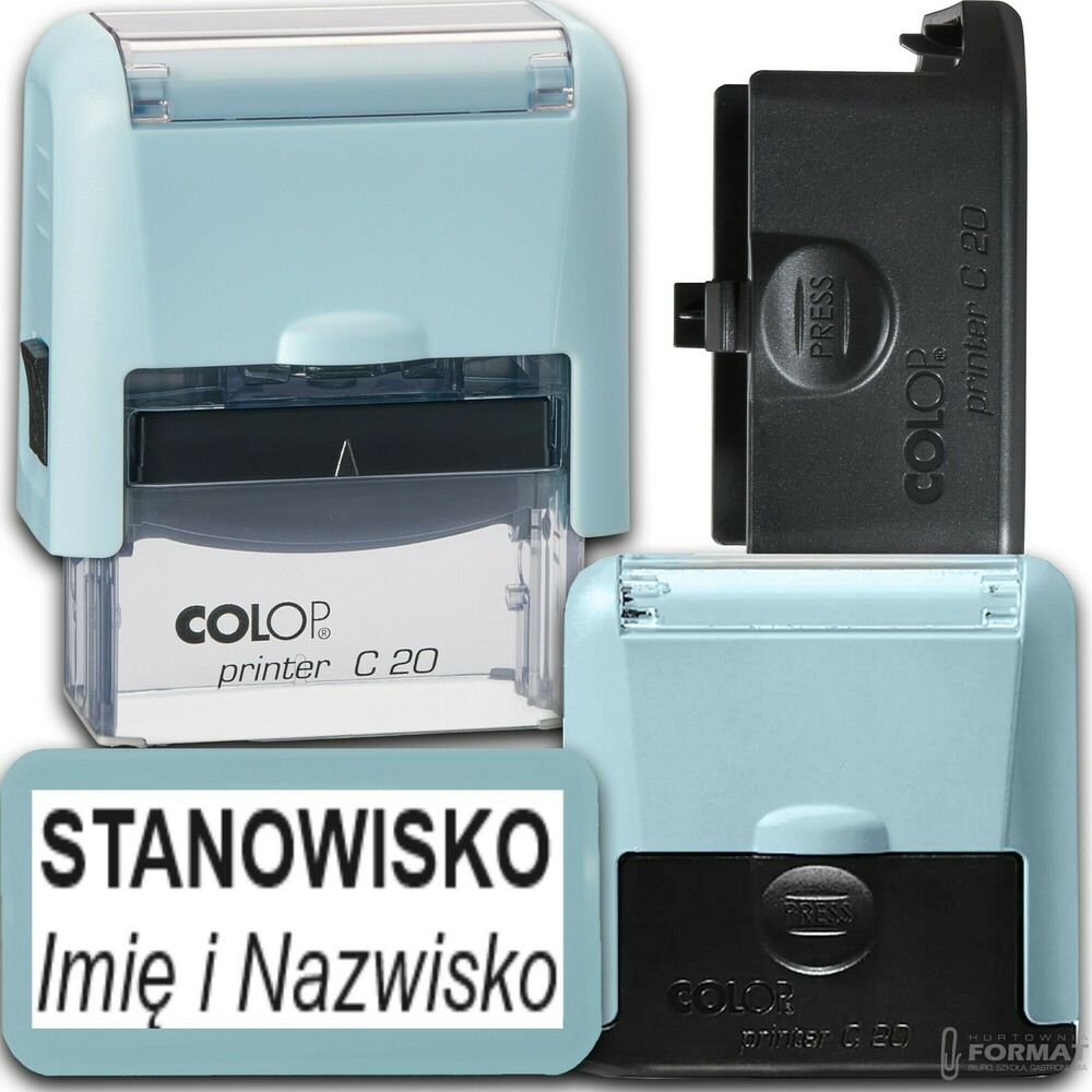 COLOP C20 Pieczątka do 4 wersów FIRMOWA LEKARSKA IMIENNA BIUROWA - kolory 1