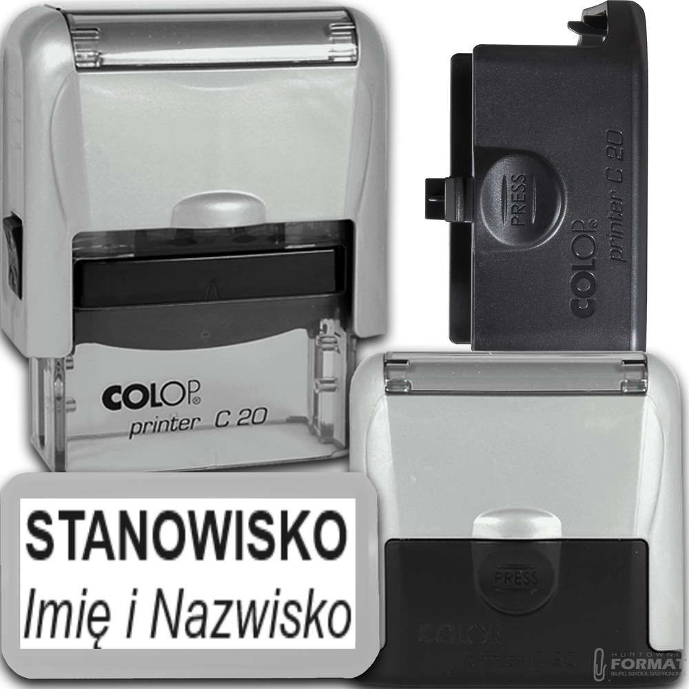 COLOP C20 Pieczątka do 4 wersów FIRMOWA LEKARSKA IMIENNA BIUROWA - kolory 1