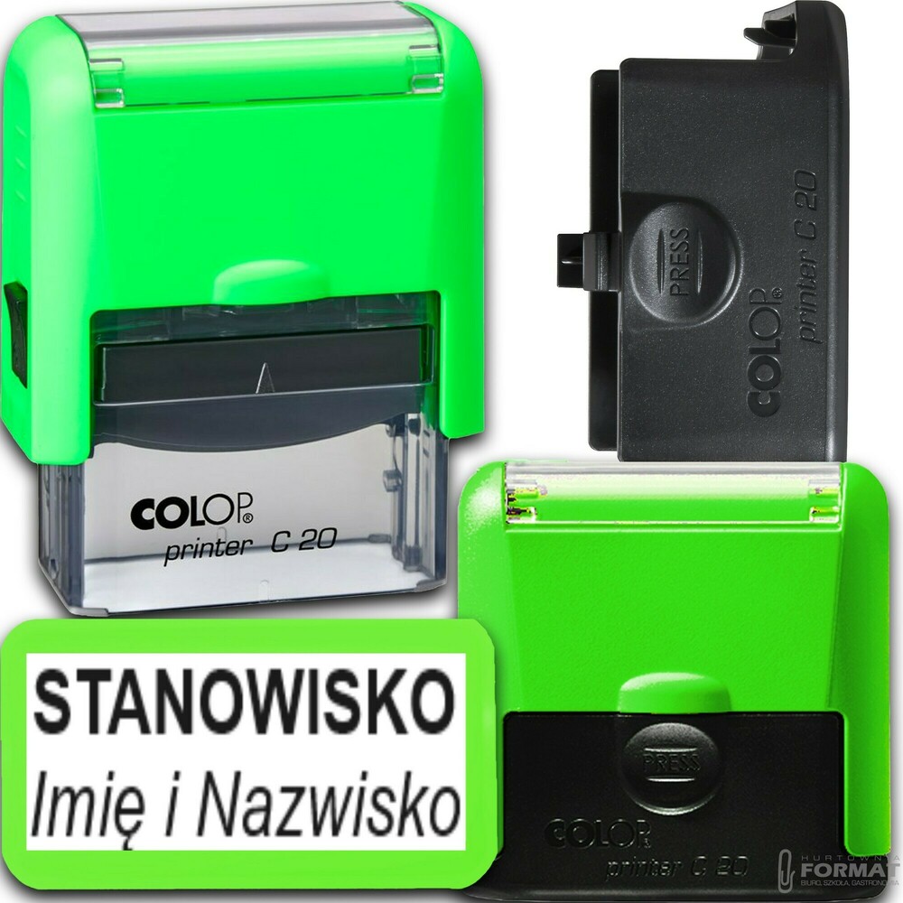 COLOP C20 Pieczątka do 4 wersów FIRMOWA LEKARSKA IMIENNA BIUROWA - kolory 1